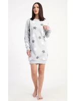 Dámské domácí šaty s dlouhým rukávem Hvězdy
