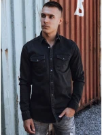 Pánská džínová košile černá FashionStreet DX2586