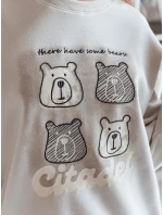 Dámská oversize mikina s medvídky MISOBEARS šedá FashionStreet BY1436