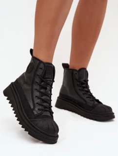 Vysoké Dámské Tenisky Zateplené Big Star OO274A355 Černé