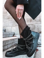 Dámské sněhule s šněrováním Černé Isalisse