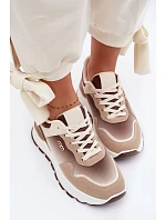 Dámské tenisky na platformě Hnědé Lelmira