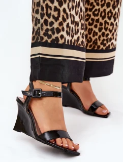 Laky Dámské Sandály Na Klínu Černé Vliraya