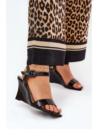 Laky Dámské Sandály Na Klínu Černé Vliraya
