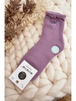 Dámské tlusté ponožky fialové