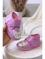 Dětské bačkory na suchý zip – fialové Katline Dětské bačkory na suchý zip – fialové Katline