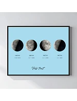 Personalizovaný magický fotoobraz v rámu - 40 x 50 - měsíční fáze rodiny Personalizovaný magický fotoobraz v rámu - 40 x 50 - měsíční fáze rodiny