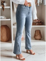 Dámské džínové zvonové kalhoty s páskem BELLONIZ modré FashionStreet UY2464