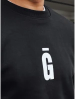 Pánská grafitově černá mikina FashionStreet BX5930