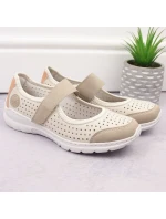 Pohodlná ažurová polobotka Rieker W RKR575A béžová