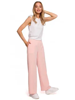Dámské společenské kalhoty M570 růžové - Moe