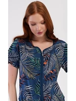 Dámské pyžamo dlouhé Listy