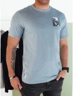 Pánské modré tričko s potiskem FashionStreet RX5483