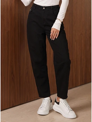 Dámské džíny Mom Fit s vysokým pasem, černé, FashionStreet UY3208 Dámské džíny Mom Fit s vysokým pasem, černé, FashionStreet UY3208