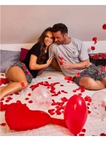 Pyžamo Cornette 326/206 Symboly lásky kr/r S-XL