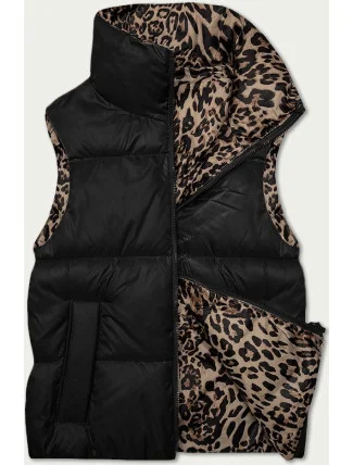 Černo-panteří oboustranná krátká vesta S'West (B8346-1) Černo-panteří oboustranná krátká vesta S'West (B8346-1)