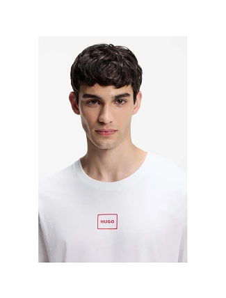 Hugo Loungewear pánská košile na spaní Laze BIANCO (50525236-101)