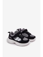 Dětské Sportovní Boty Tenisky Na Suchý Zip Černé Šedé Selinea