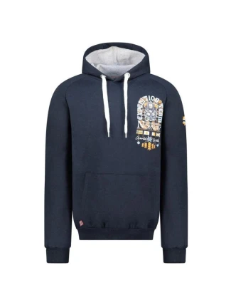 Pánská mikina WZ3016H/GN Šedá melanž s potiskem - Geographical Norway