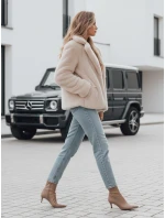 Dámský kožich GLAMFLUFFY krátký béžový FashionStreet TY4984 Dámský kožich GLAMFLUFFY krátký béžový FashionStreet TY4984