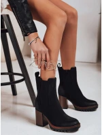 Dámské semišové kozačky černé FashionStreet ZY1319