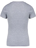 Kariban K 394 Dámské piqué tričko s V výstřihem 20.K394 oxford grey/navy/white Kariban K 394 Dámské piqué tričko s V výstřihem 20.K394 oxford grey/navy/white