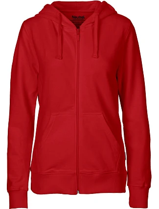 Neutral O 83301 Dámská mikina s kapucí z bio bavlny 77.8331 red Neutral O 83301 Dámská mikina s kapucí z bio bavlny 77.8331 red