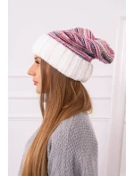 Dámská čepice Feba K330 white+powder pink