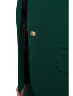 K141 Bunda s dvojitou kapsou a klopou - lahvově zelená