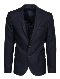 Pánské jednořadové sako v tmavě modré barvě FashionStreet MX0623