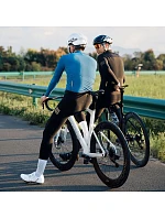 Rockbros YDCK012-1 dlouhé fleecové cyklistické kalhoty se šlemi Velikost L - černé