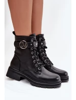 Zateplené workery dámské s ozdobným detailem černé Talyssa