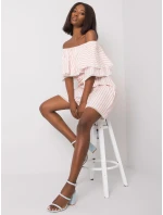 Šaty LK SK 507354.30P bílé a růžové Šaty LK SK 507354.30P bílé a růžové