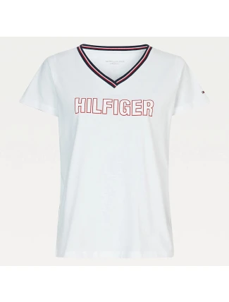 Dámské Tričko s krátkým rukávem UW0UW02983-YBR - Tommy Hilfiger Dámské Tričko s krátkým rukávem UW0UW02983-YBR - Tommy Hilfiger