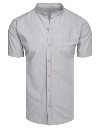 Pánské šedé tričko s krátkým rukávem FashionStreet KX1049