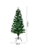 DEKORATIVNÍ VÁNOČNÍ STROMEK Z OPTICKÝCH VLÁKEN TEPLÝ STUDENÝ BÍLÝ 120CM