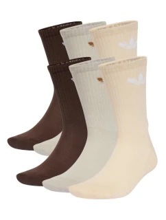 Adidas Trefoil Cushion Crew Socks 6 párů béžová, hnědá IX5274