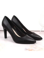 Sergio Leone W SK415A černé lodičky na podpatku