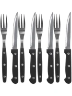 PŘÍBOR NŮŽ A STEAKOVÁ VIDLIČKA 8 KUSŮ