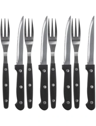 PŘÍBOR NŮŽ A STEAKOVÁ VIDLIČKA 8 KUSŮ