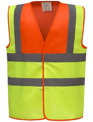Yoko HVW 100 Hi-Vis bezpečnostní vesta 79.W100 hi vis orange/hi vis yellow