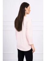 Halenka s 3D grafikou Watch powder pink