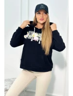 Mikina s nápisem Voyage černý Mikina s nápisem Voyage černý