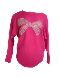 Dámský svetřík s aplikací mašle na předním díle - Gemini