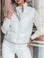 Dámská krátká oboustranná vesta CHIPUFF bílá FashionStreet TY4821