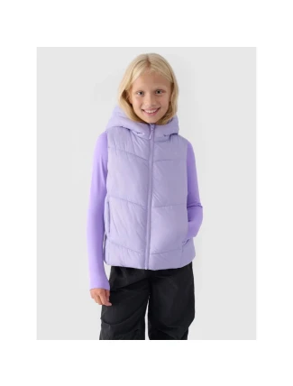Dívčí prošívaná kapuce bez rukávů 4F Junior 4FJWAW24TVJAF129-51S Dívčí prošívaná kapuce bez rukávů 4F Junior 4FJWAW24TVJAF129-51S