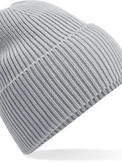 Beechfield B 384R Dlouhá pletená čepice s manžetou 53.384R light grey