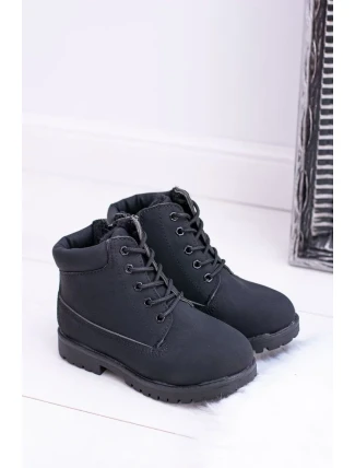 práškové černé teplé Dětské boty traper Dexter práškové černé teplé Dětské boty traper Dexter