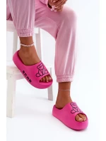 Dámské pěnové pantofle na masivní podrážce s medvídkem Fuchsia Lamira