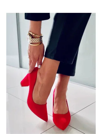 Dámské lodičky na sloupkovém podpatku NF-76P červená - Seastar Dámské lodičky na sloupkovém podpatku NF-76P červená - Seastar